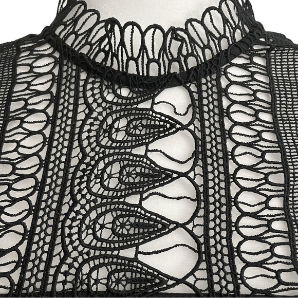 Bardot Mariana Black Lace Sleeveless Size XS US 4 Cocktail Sheath Dress NWT - Picture 11 of 14